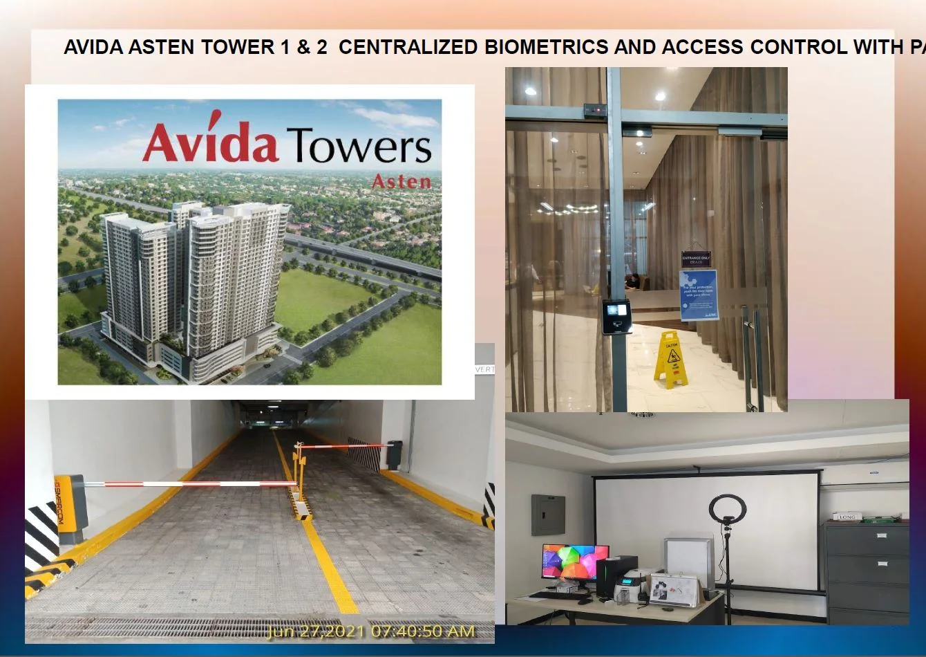 AVIDA TOWER- CENTRALIZED RFID ACCESS CONTROL & PARKING SYSTEM